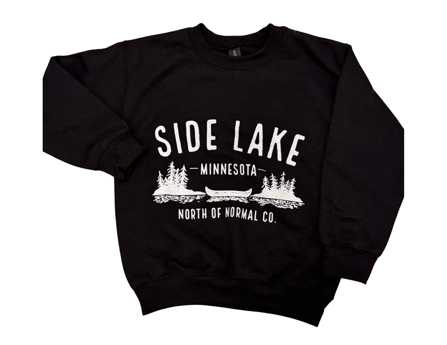Side Lake Original Kids Crew - Black
